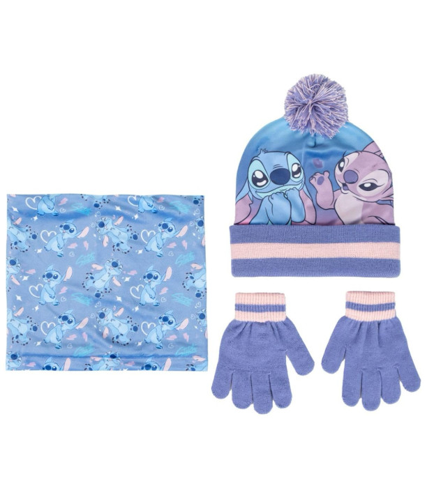 ДЕТСКА ШАПКА, РЪКАВИЦИ И БАНДАНА БЪФ STITCH Cerda