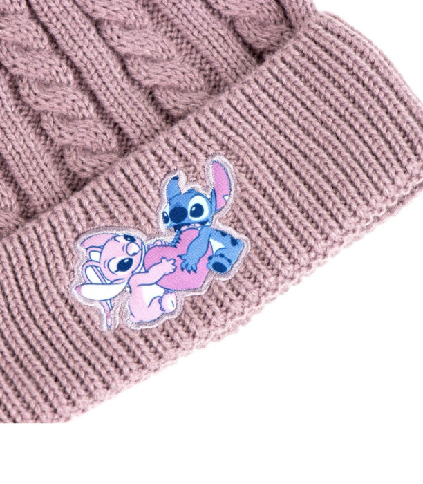 ДЕТСКА ПЛЕТЕНА ШАПКА С РЪКАВИЦИ STITCH Cerda