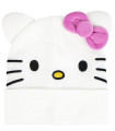 ДЕТСКА ЗИМНА ШАПКА HELLO KITTY БЯЛА С РОЗОВА ПАНДЕЛКА