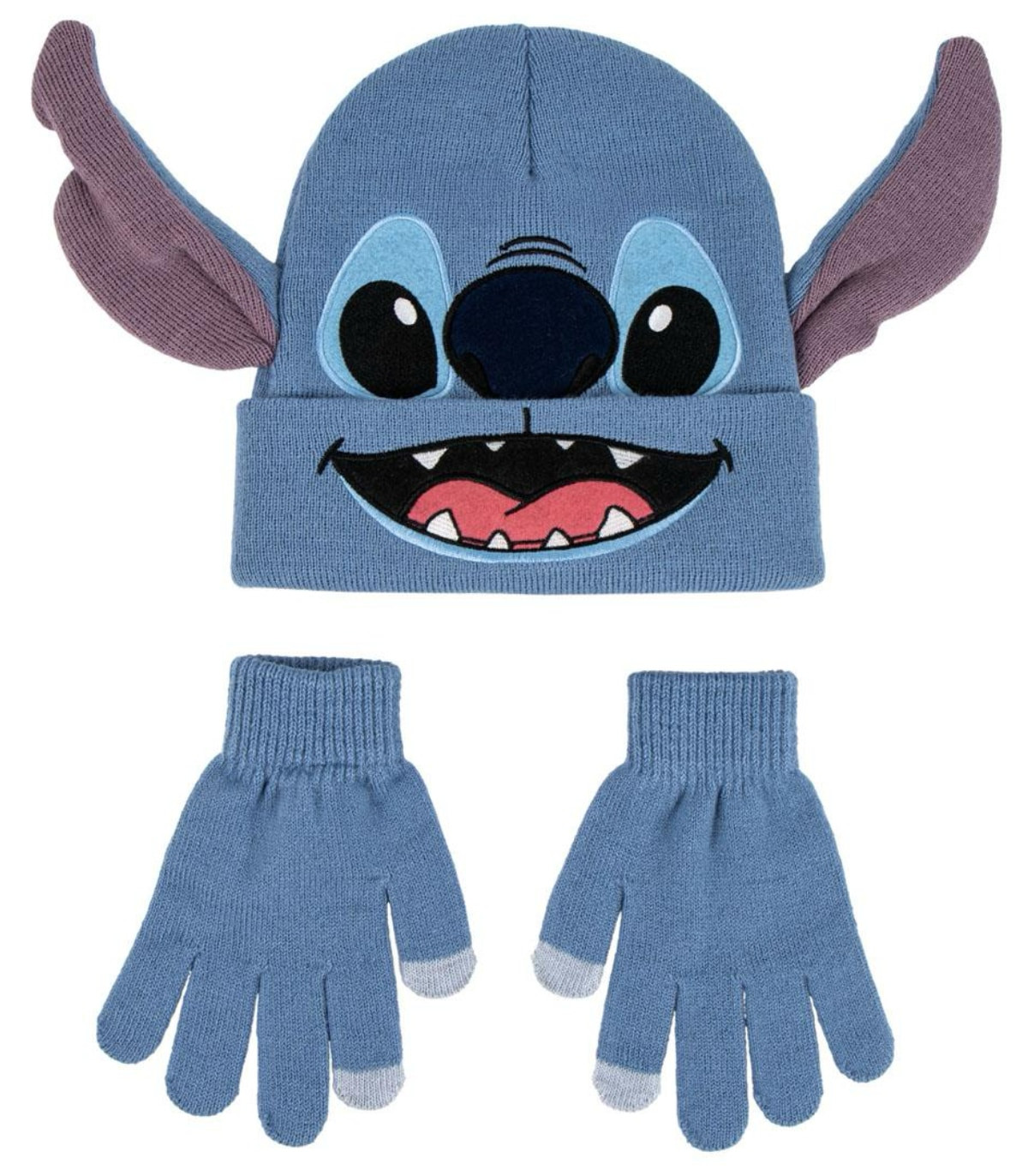 ДЕТСКА ШАПКА С УШИ STITCH + РЪКАВИЦИ Cerda