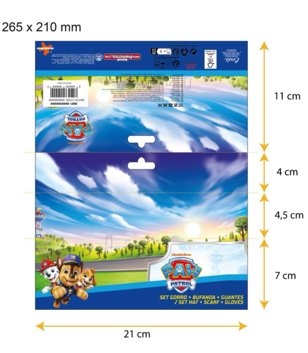 ДЕТСКА ШАПКА С ШАЛ И РЪКАВИЦИ PAW PATROL Cerda
