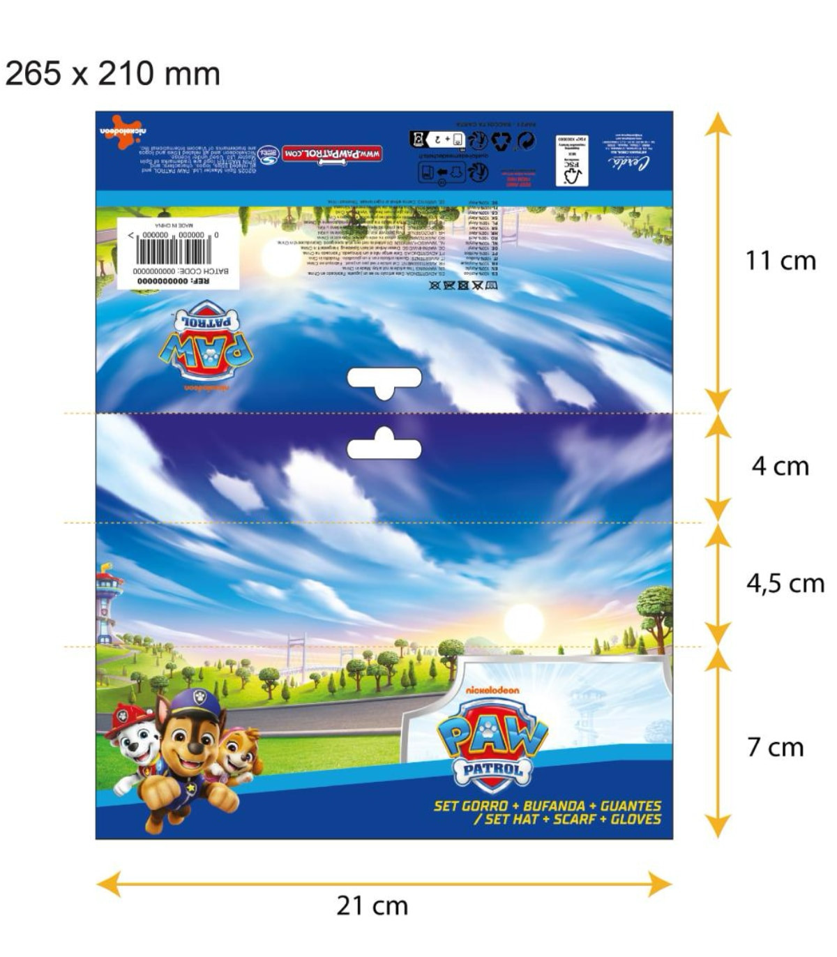 ДЕТСКА ШАПКА С ШАЛ И РЪКАВИЦИ PAW PATROL Cerda