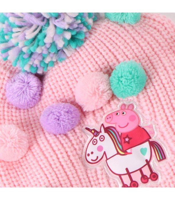 ДЕТСКА ШАПКА С ТОПЧЕНЦА, ШАЛ И РЪКАВИЦИ PEPPA PIG Cerda