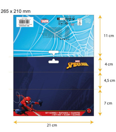 ДЕТСКА ШАПКА С ШАЛ И РЪКАВИЦИ SPIDERMAN Cerda