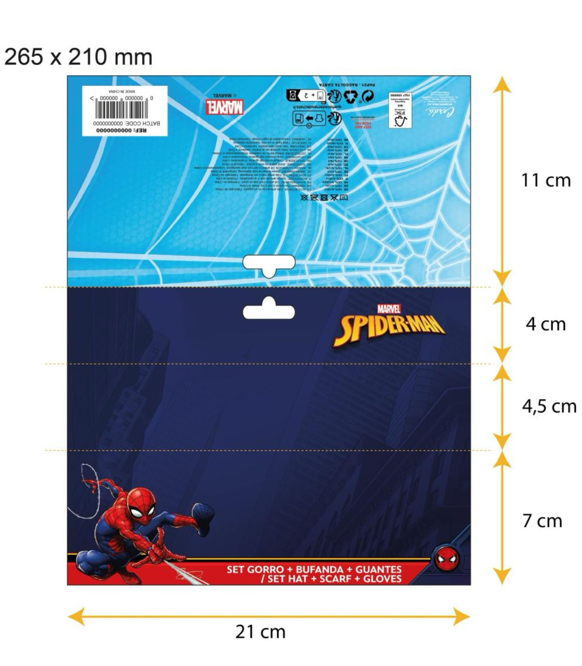 ДЕТСКА ШАПКА С ШАЛ И РЪКАВИЦИ SPIDERMAN Cerda