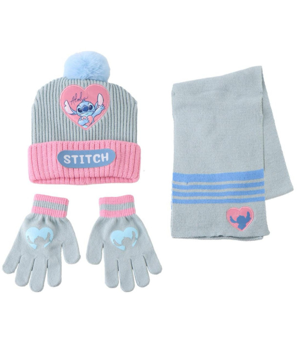 ДЕТСКА ШАПКА С ШАЛ И РЪКАВИЦИ STITCH МОМИЧЕ Cerda