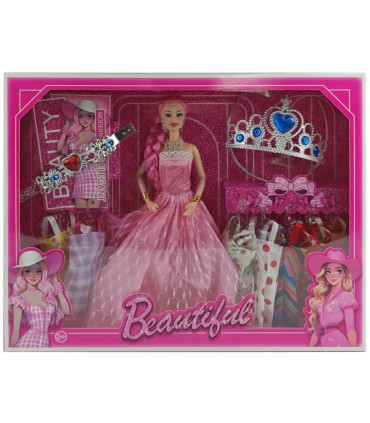 КУКЛА С РОКЛИ И КОРОНА В КУТИЯ Armtoys
