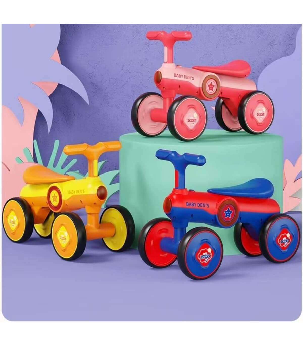 ДЕТСКИ БАЛАНС МОТОР ЦВЕТЕН С 4 ГУМИ + ЗВУК Armtoys