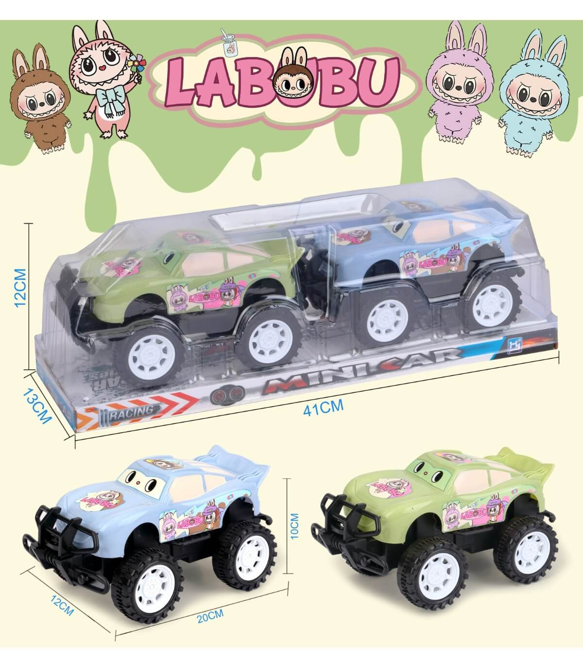 ДЕТСКИ ДЖИП 2 БР. В БЛИСТЕР LABUBU Armtoys