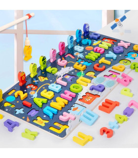 ДЪРВЕН МАГНИТЕН РИБОЛОВ С БУКВИ КИРИЛИЦА Armtoys