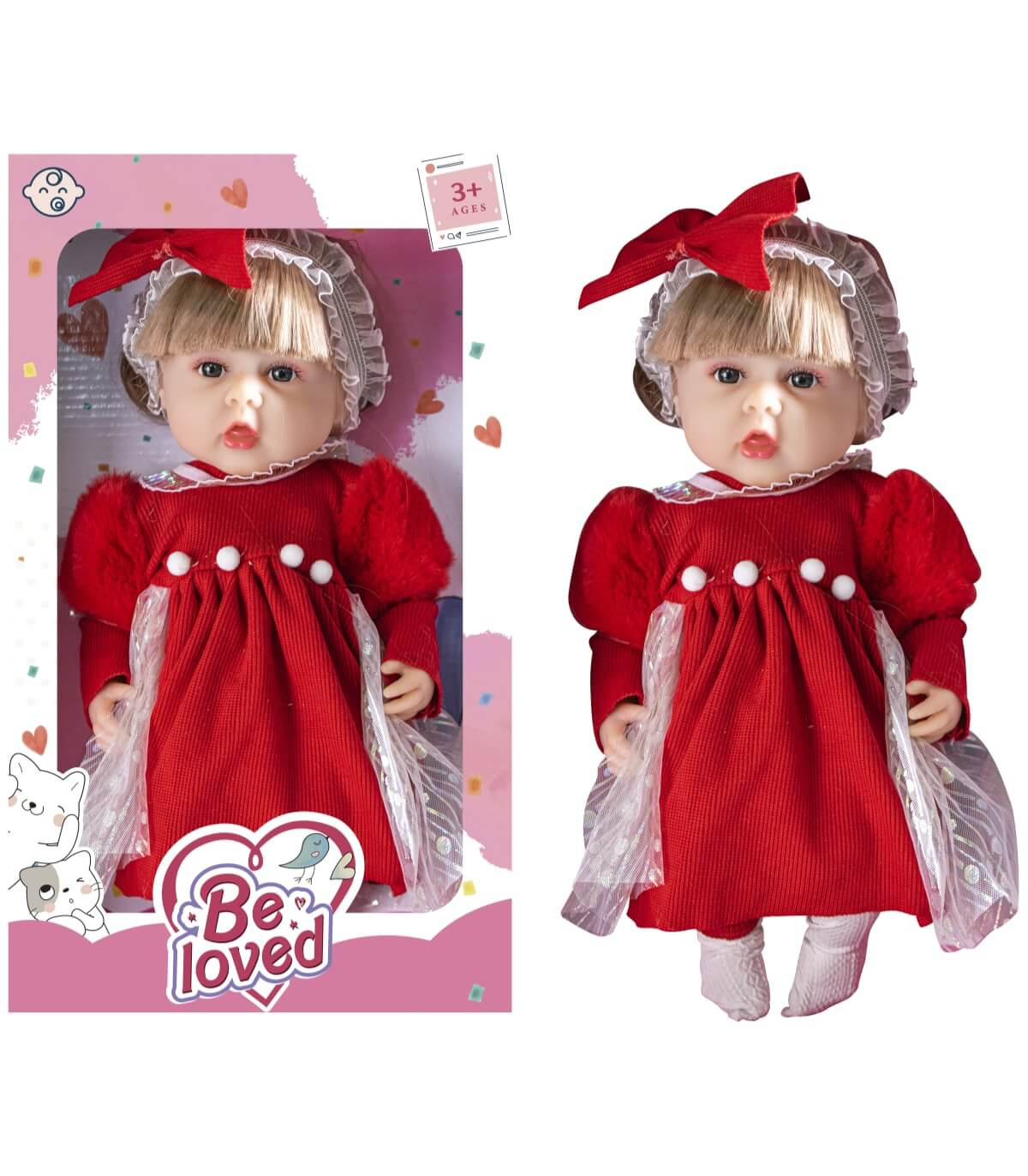 КУКЛА BE LOVED С ЧЕРВЕНА РОКЛЯ Armtoys