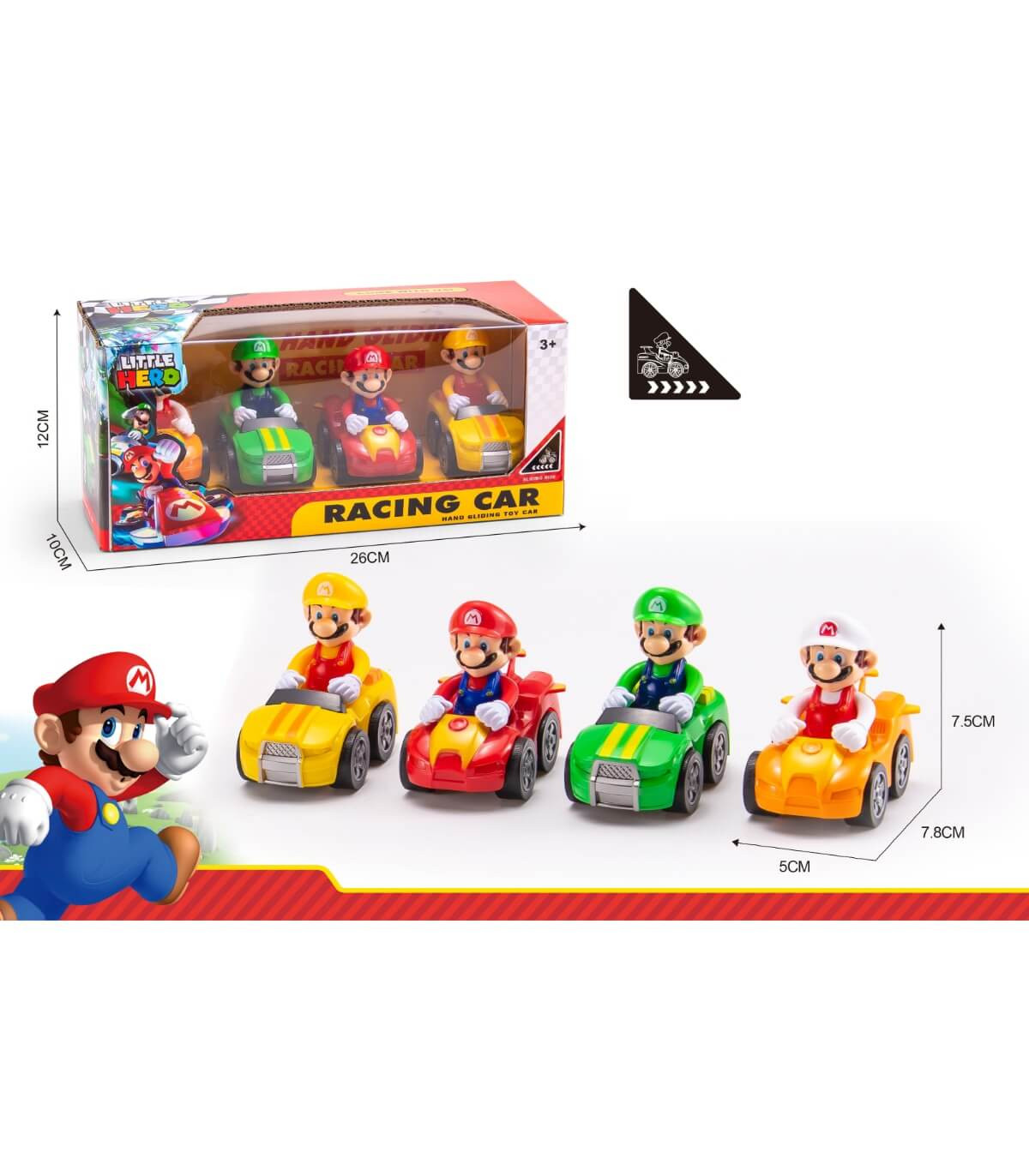 ДЕТСКИ КОЛИЧКИ 4 БР. СУПЕР МАРИО В КУТИЯ Armtoys