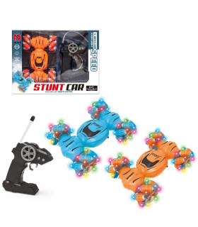 ДЕТСКА КОЛА КАСКАДЬОР С ДИСТАНЦИОННО-ДЖОЙСТИК И СВЕТЕЩИ ГУМИ Armtoys