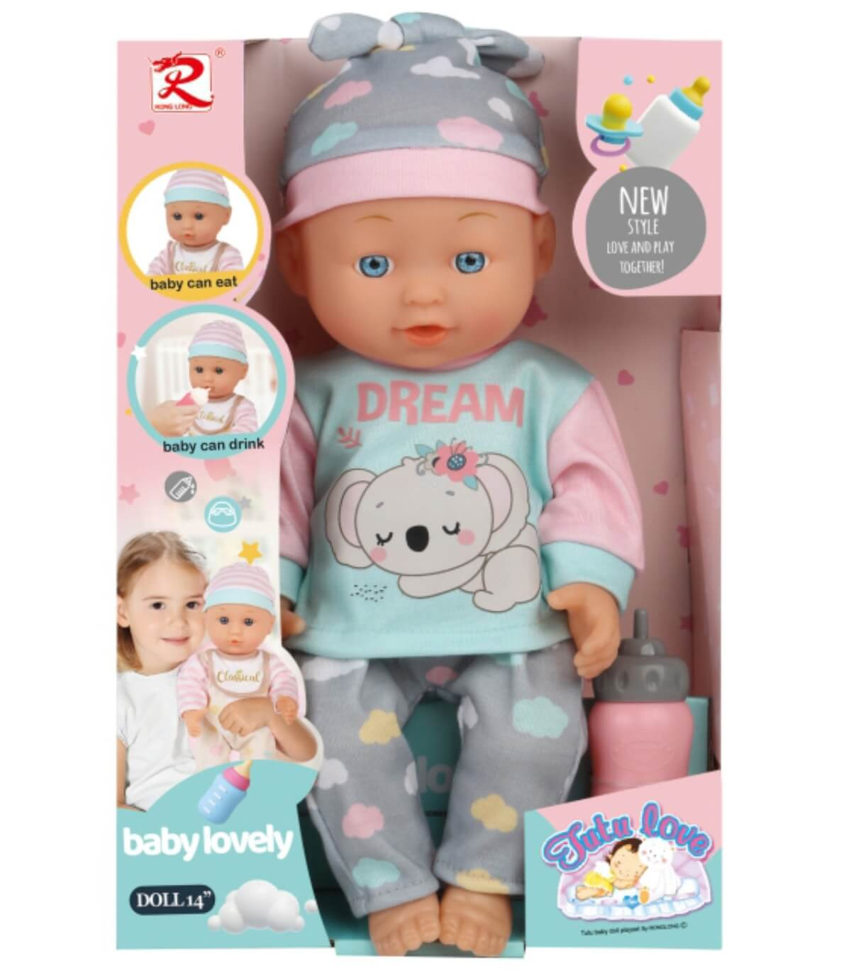 ПИКАЕЩА КУКЛА БЕБЕ DREAM В ОТВОРЕНА КУТИЯ Armtoys