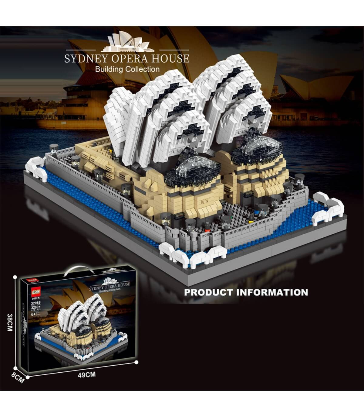 КОНСТРУКТОР 3280 ЧАСТИ СИДНИ ОПЕРА Armtoys