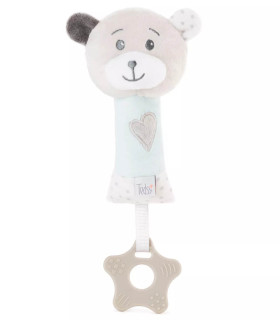 ПЛЮШЕНА БЕБЕШКА ДЪРЖАЛКА МЕЧЕ 24 СМ РОЗОВ/СИН Amek toys
