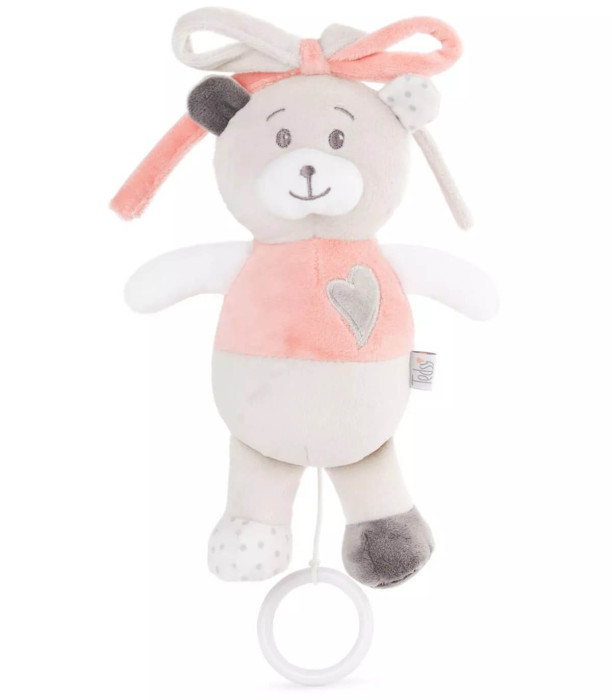 ПЛЮШЕНА БЕБЕШКА ЛАТЕРНА МЕЧЕ 21 СМ СИН/РОЗОВ Amek toys