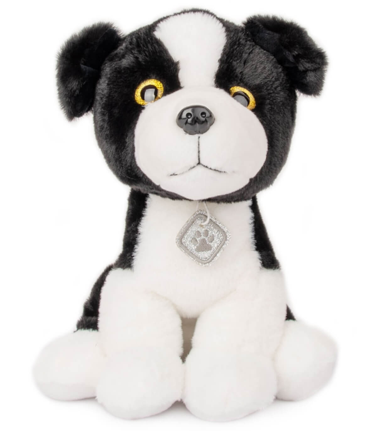 ПЛЮШЕНО КУЧЕ С МЕДАЛЬОН 35 СМ ЧЕРНО/КАФЯВО Amek toys