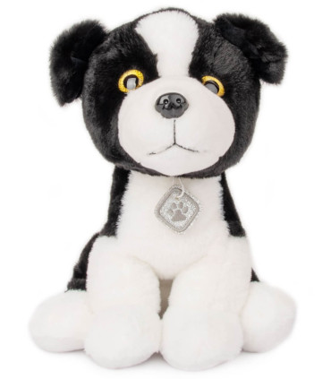 ПЛЮШЕНО КУЧЕ С МЕДАЛЬОН 35 СМ ЧЕРНО/КАФЯВО Amek toys