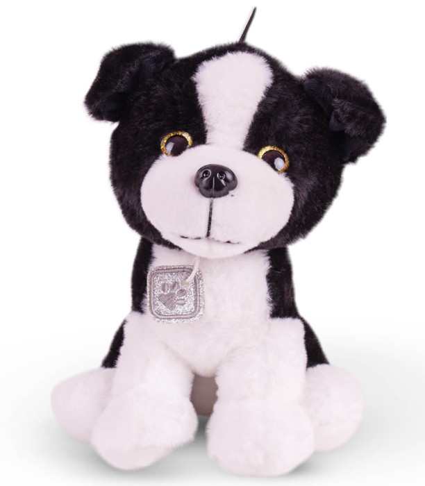 ПЛЮШЕНО КУЧЕ С МЕДАЛЬОН 26 СМ ЧЕРНО/КАФЯВО Amek toys