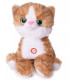 ПЛЮШЕНА КОТКА 30 СМ + ЗВУК СИВА/ОРАНЖЕВА Amek toys