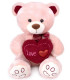 ПЛЮШЕНО МЕЧЕ СЪС СЪРЦЕ 40 СМ ЕКРЮ/БЕЖОВО Amek toys