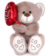 ПЛЮШЕНО МЕЧЕ С БАЛОН СЪРЦЕ 20 СМ БЯЛ/СИВ Amek toys