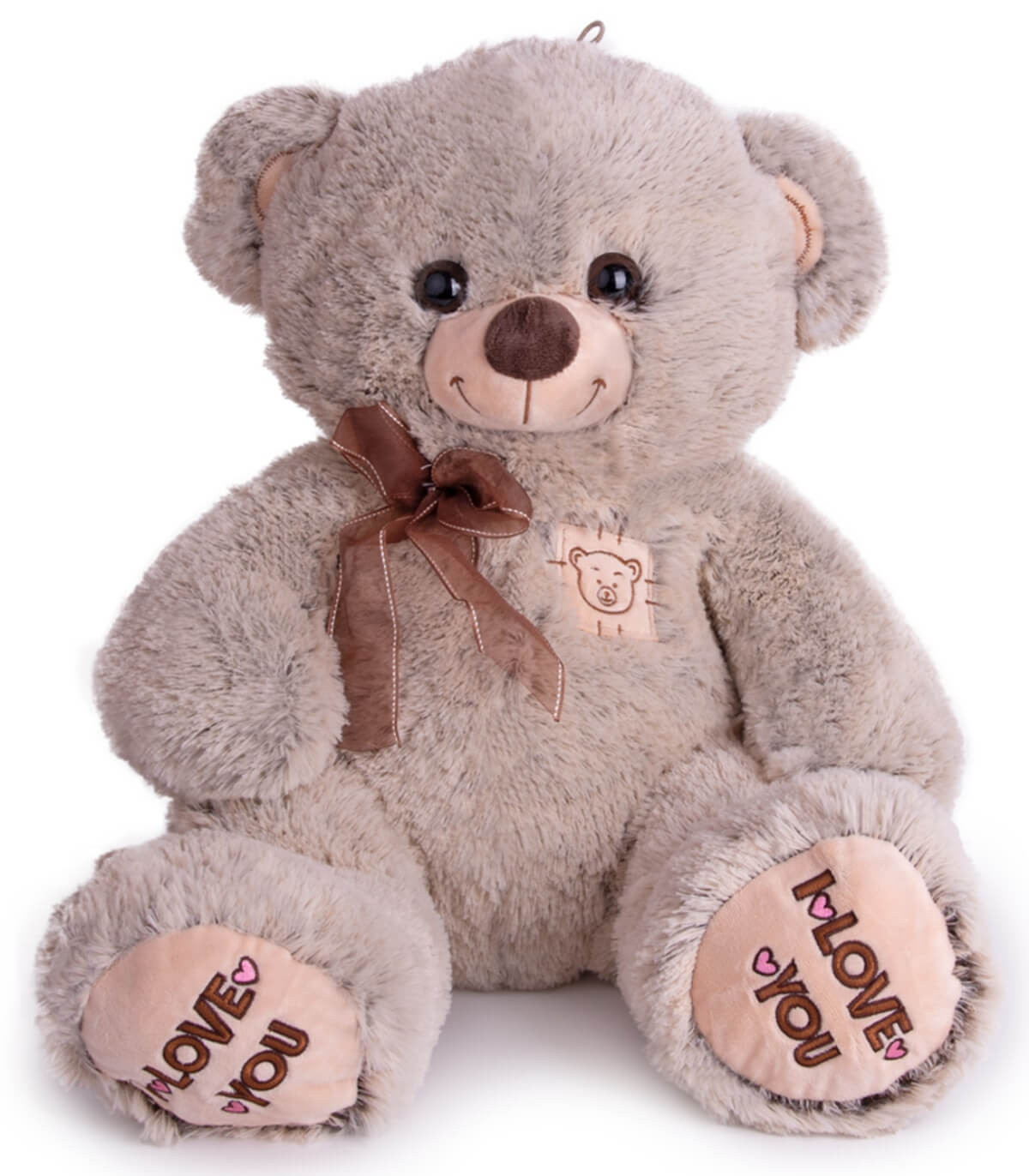 ПЛЮШЕНO МЕЧЕ МЕЛАНЖ 45 СМ СИВ/КАФЯВ Amek toys