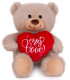 ПЛЮШЕНО МЕЧЕ СЪС СЪРЦЕ 25 СМ БЯЛО/БЕЖОВО Amek toys