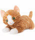 ПЛЮШЕНО ЛЕГНАЛО КОТЕ СЪС ЗВУК 50 СМ ОРАНЖЕВО/СИВО Amek toys
