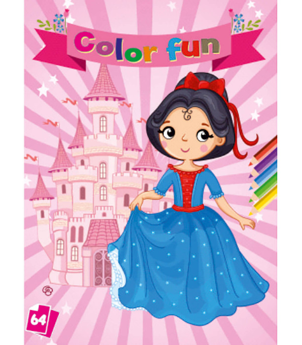 КНИЖКА ЗА ОЦВЕТЯВАНЕ ПРИНЦЕСИ COLOR FUN 64 СТР. 8 ВИДА Boek Specials Nederland bv