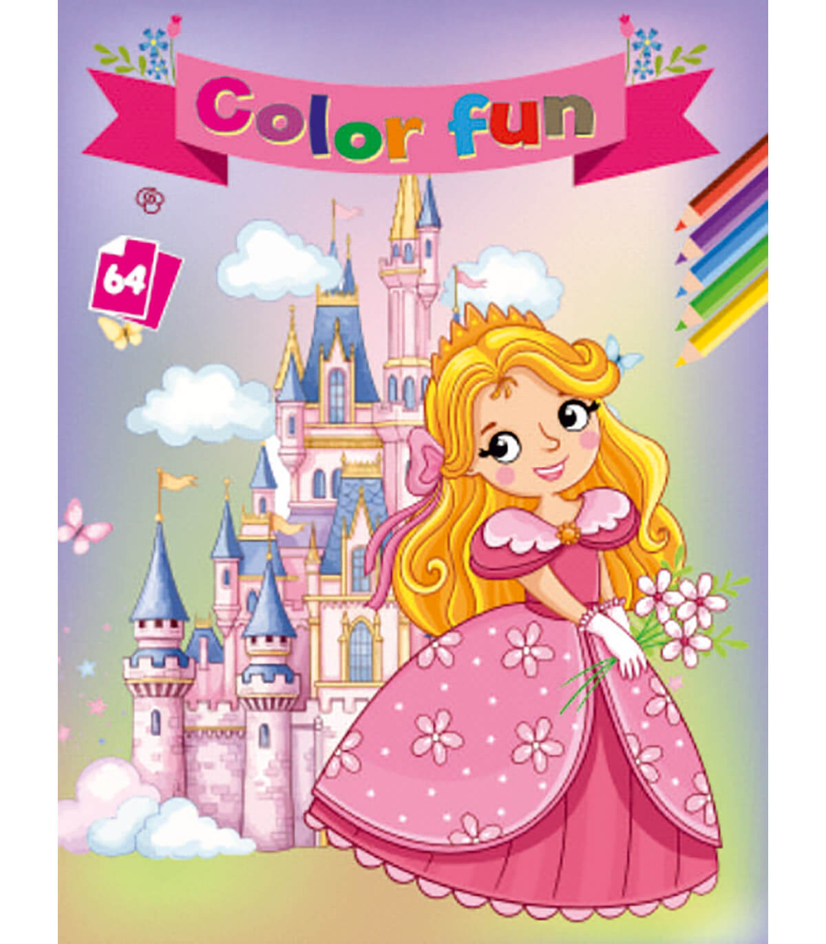 КНИЖКА ЗА ОЦВЕТЯВАНЕ ПРИНЦЕСИ COLOR FUN 64 СТР. 8 ВИДА Boek Specials Nederland bv