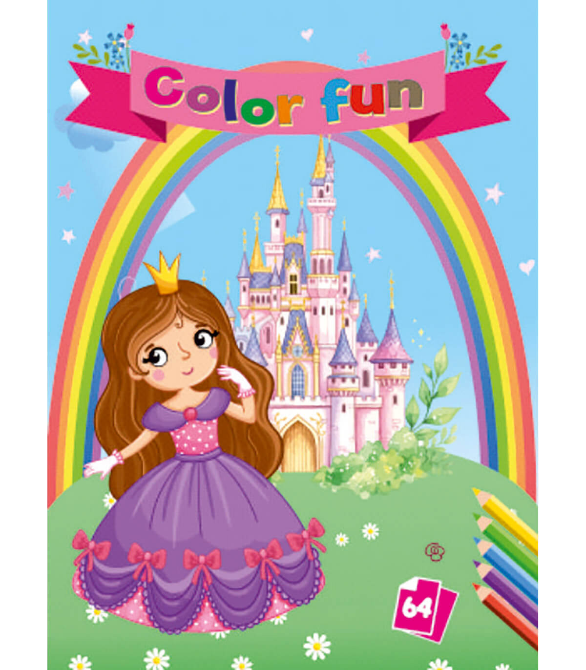 КНИЖКА ЗА ОЦВЕТЯВАНЕ ПРИНЦЕСИ COLOR FUN 64 СТР. 8 ВИДА Boek Specials Nederland bv