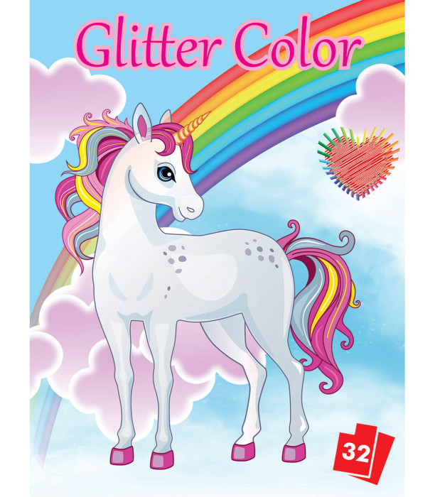 КНИЖКА ЗА ОЦВЕТЯВАНЕ GLITTER COLOR 32 СТР. 2 ВИДА Boek Specials Nederland bv
