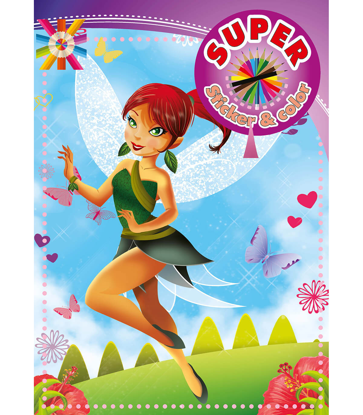 КНИЖКА ЗА ОЦВЕТЯВАНЕ SUPER STICKER & COLOR 32 СТР. 6 ВИДА Boek Specials Nederland bv
