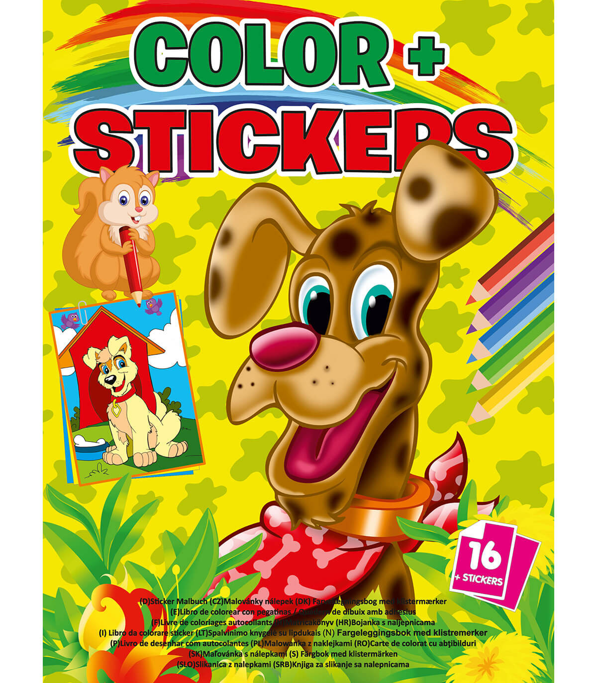 КНИЖКА ЗА ОЦВЕТЯВАНЕ COLOR + STICKERS 16 СТР. 4 ВИДА Boek Specials Nederland bv