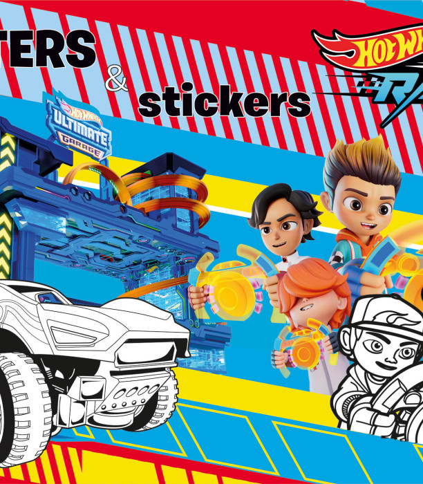 АЛБУМ КНИЖКА ЗА ОЦВЕТЯВАНЕ + СТИКЕРИ HOT WHEELS 32 СТР. 2 ВИДА Boek Specials Nederland bv