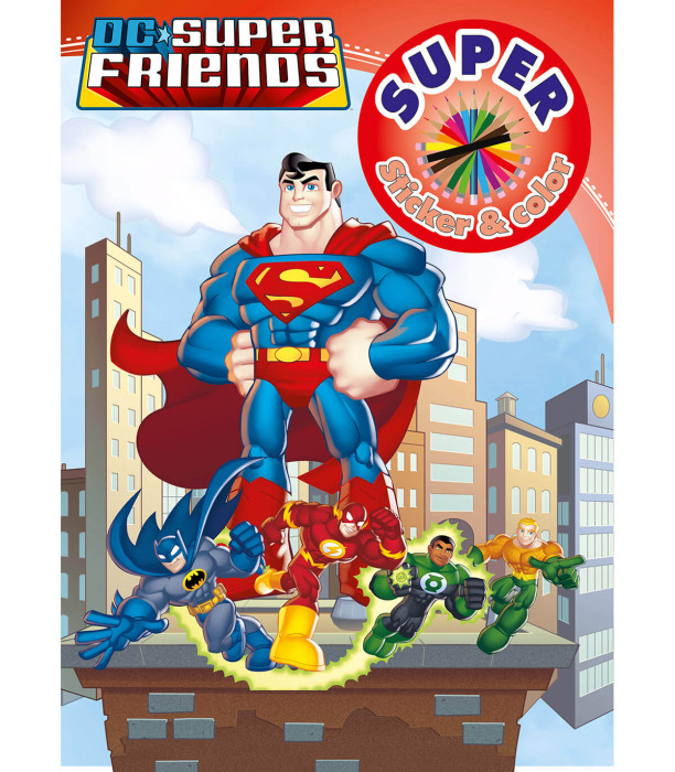 КНИЖКА ЗА ОЦВЕТЯВАНЕ + СТИКЕРИ WARNER BROS ГЕРОИ 32 СТР. 6 ВИДА Boek Specials Nederland bv