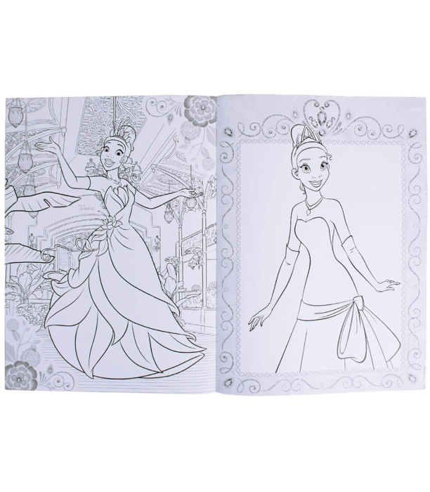 КНИЖКА ЗА ОЦВЕТЯВАНЕ DISNEY PRINCESS 24 СТР. + 1000 ДИАМАНТЕНИ КАМЪЧЕТА 4 ВИДА Europrice