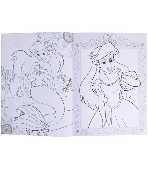 КНИЖКА ЗА ОЦВЕТЯВАНЕ DISNEY PRINCESS 24 СТР. + 1000 ДИАМАНТЕНИ КАМЪЧЕТА 4 ВИДА Europrice