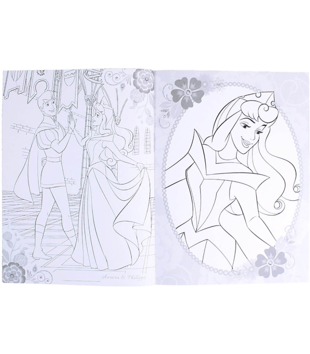 КНИЖКА ЗА ОЦВЕТЯВАНЕ DISNEY PRINCESS 24 СТР. + 1000 ДИАМАНТЕНИ КАМЪЧЕТА 4 ВИДА Europrice