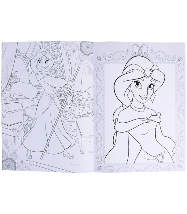КНИЖКА ЗА ОЦВЕТЯВАНЕ DISNEY PRINCESS 24 СТР. + 1000 ДИАМАНТЕНИ КАМЪЧЕТА 4 ВИДА Europrice