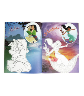 КНИЖКА ЗА ОЦВЕТЯВАНЕ DISNEY PRINCESS 16 СТР. + СТИКЕРИ 3 ВИДА Europrice