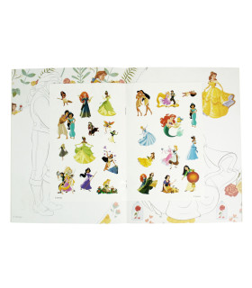 КНИЖКА ЗА ОЦВЕТЯВАНЕ DISNEY PRINCESS 16 СТР. + СТИКЕРИ 3 ВИДА Europrice