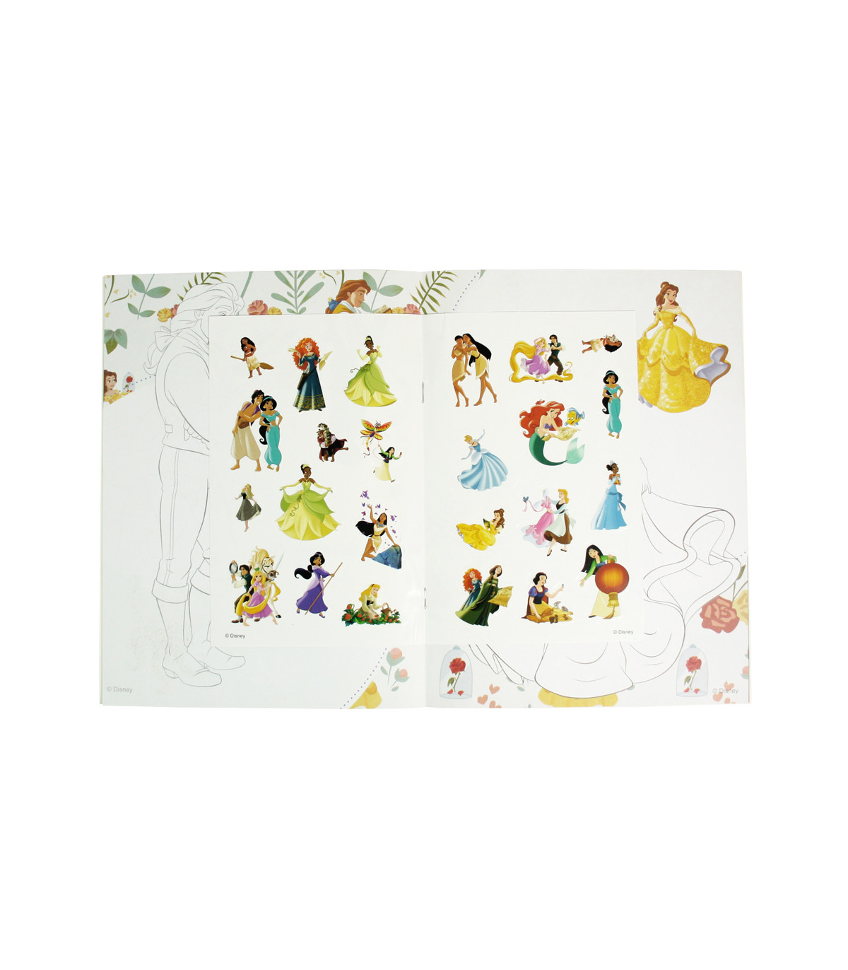 КНИЖКА ЗА ОЦВЕТЯВАНЕ DISNEY PRINCESS 16 СТР. + СТИКЕРИ 3 ВИДА Europrice