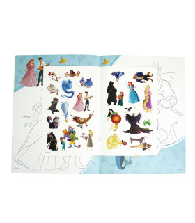 КНИЖКА ЗА ОЦВЕТЯВАНЕ DISNEY PRINCESS 16 СТР. + СТИКЕРИ 3 ВИДА Europrice