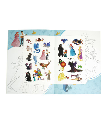 КНИЖКА ЗА ОЦВЕТЯВАНЕ DISNEY PRINCESS 16 СТР. + СТИКЕРИ 3 ВИДА Europrice