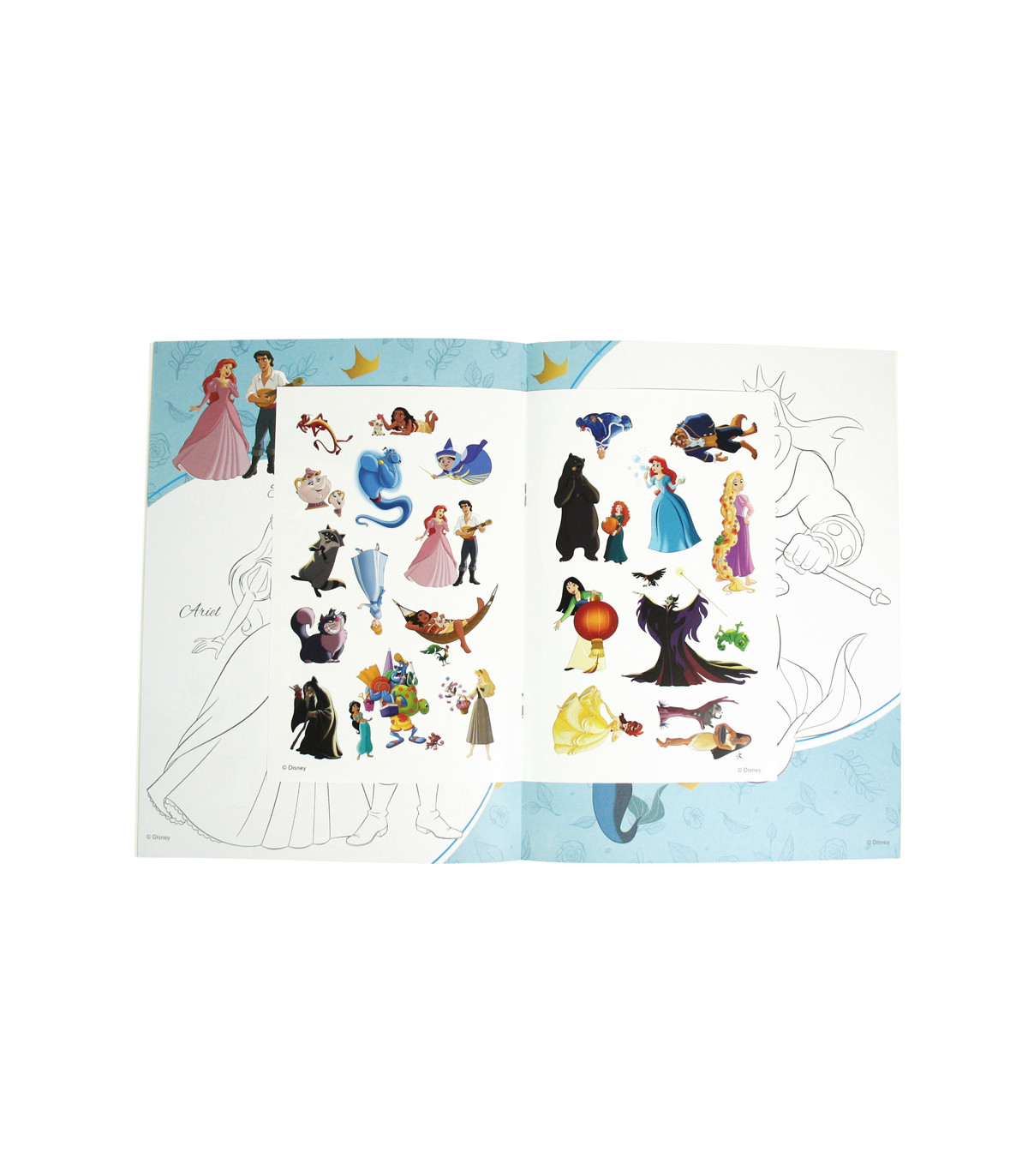 КНИЖКА ЗА ОЦВЕТЯВАНЕ DISNEY PRINCESS 16 СТР. + СТИКЕРИ 3 ВИДА Europrice