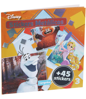 КНИЖКА ЗА ОЦВЕТЯВАНЕ DISNEY 24 СТР. + 45 СТИКЕРА МЕТАЛИК 3 ВИДА Europrice