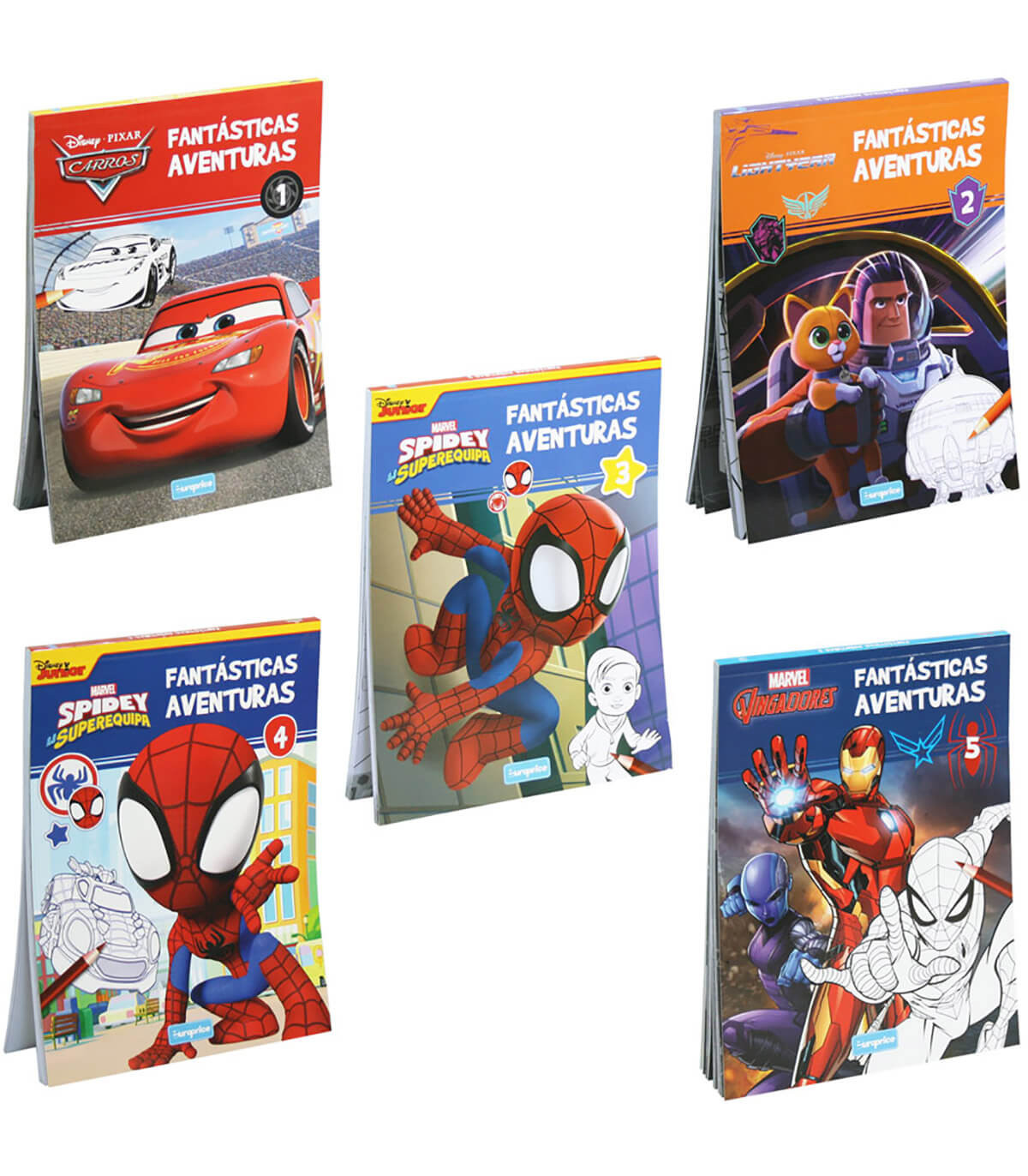 ТЕФТЕР КНИЖКА ЗА ОЦВЕТЯВАНЕ DISNEY ГЕРОИ 96 СТР. 5 ВИДА Europrice